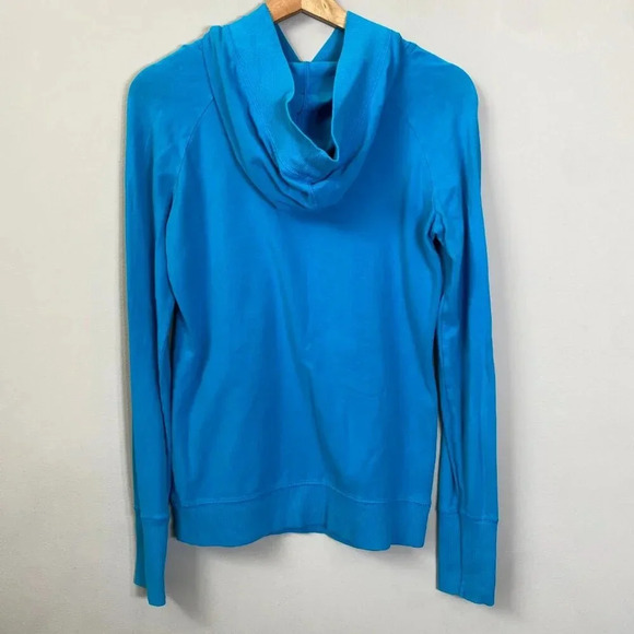 Vintage Nike Long Sleeve Hooded Pullover Sweatshirt Women's Medium Blue Active - Picture 10 of 14